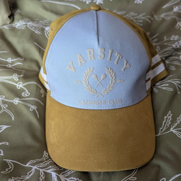 🧢 2/$20🧢 Suede Varsity Lacrosse Club Baseball Hat - Picture 2 of 6